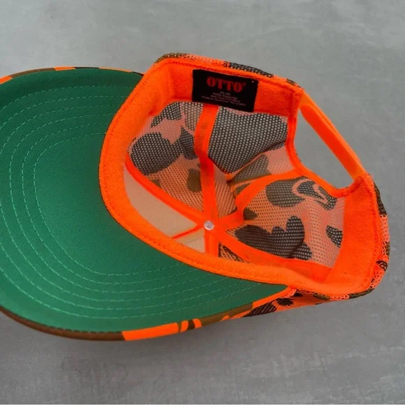 Ascot and Hart Women's Orange Camo Hat - Picture 2 of 2